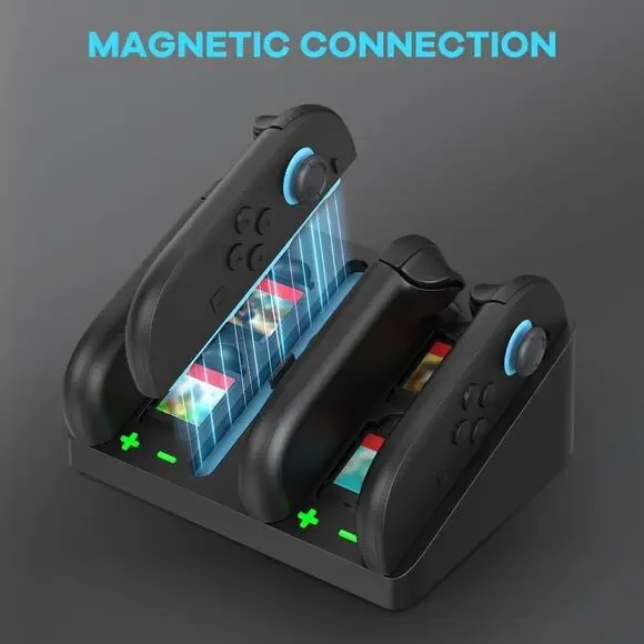 MOOGOLE 4 in 1 Charging Dock Compatible with Nintendo Switch 2 Joycon Controlle - Picture 4 of 6